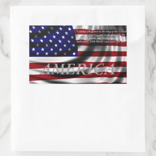 Versprechen der amerikanischen Flagge Rechteckiger Aufkleber (Tasche)