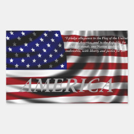 Versprechen der amerikanischen Flagge Rechteckiger Aufkleber