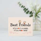 Versprechen der besten Freunde Postkarte (Stehend Vorderseite)