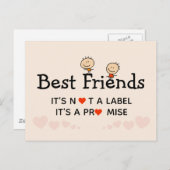 Versprechen der besten Freunde Postkarte (Vorne/Hinten)