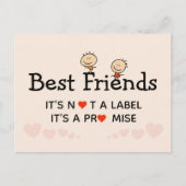 Versprechen der besten Freunde Postkarte (Vorderseite)