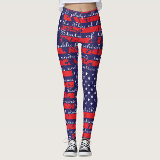 Versprechen der Flagge Allegiance USA Leggings