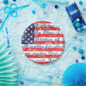 Versprechen der Flagge Allegiance USA Pappteller (Party)