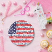 Versprechen der Flagge Allegiance USA Pappteller (Party)