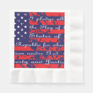 Versprechen der Flagge Allegiance USA Serviette