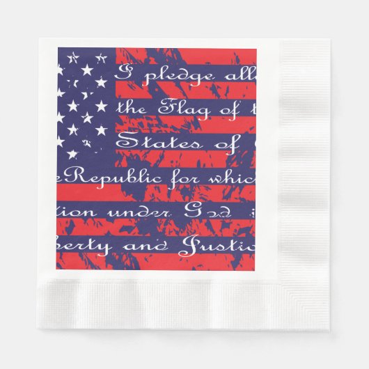 Versprechen der Flagge Allegiance USA Serviette (Vorderseite)