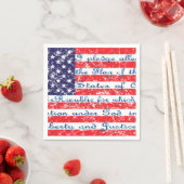 Versprechen der Flagge Allegiance USA Serviette (Beispiel)