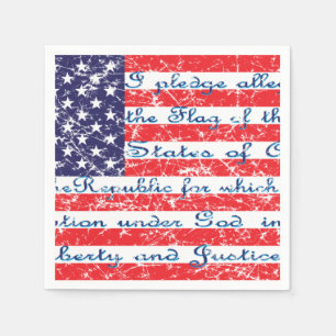 Versprechen der Flagge Allegiance USA Serviette