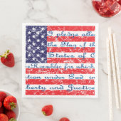 Versprechen der Flagge Allegiance USA Serviette (Beispiel)