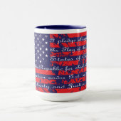 Versprechen der Flagge Allegiance USA Tasse (Zentrum)