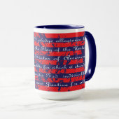 Versprechen der Flagge Allegiance USA Tasse (VorderseiteRechts)