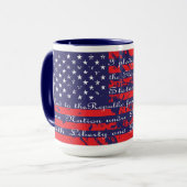 Versprechen der Flagge Allegiance USA Tasse (Vorderseite Links)