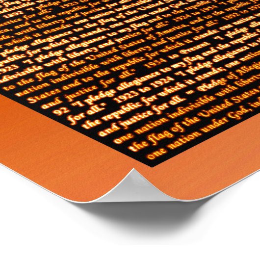 Versprechen der Legitimation in der US-Flagge Prin Poster (Ecke)