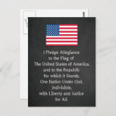 Versprechen der USA Postkarte (Vorne/Hinten)