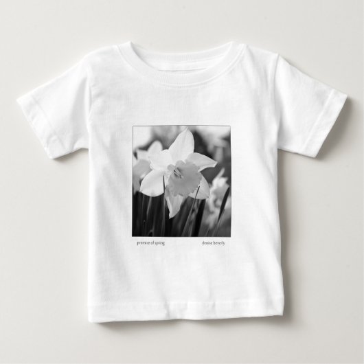 Versprechen des Frühlings düster jonquil schwarz-w Baby T-shirt (Vorderseite)