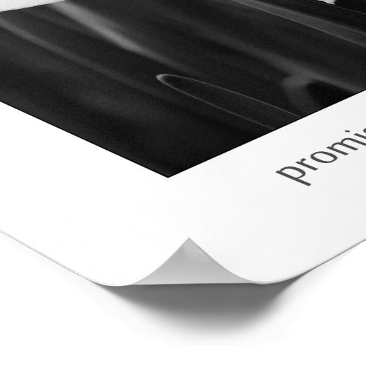 Versprechen des Frühlings düster jonquil schwarz-w Poster (Ecke)