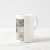 Versprechen des Frühlings (Romantischer Mensch und Porzellantasse (Vorderseite Rechts)