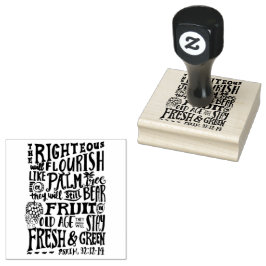 Versprechen für Ihre Bedürfnisse - Psalm 92:12-14 Gummistempel