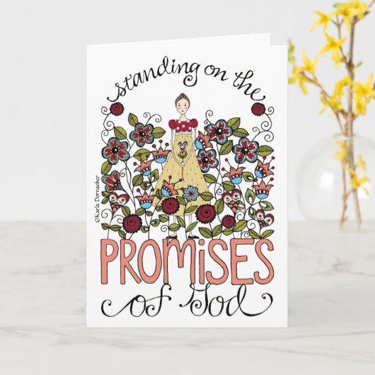 Versprechen - Grußkarte Karte (Gelbe Blume)