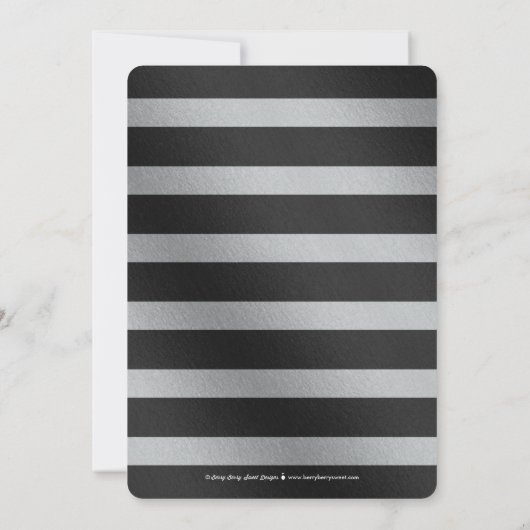 Versprechen Hochzeitsfeierlichkeiten Silver Einladung (Rückseite)