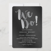 Versprechen Hochzeitsfeierlichkeiten Silver Einladung (Vorderseite)