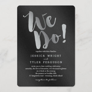 Versprechen Hochzeitsfeierlichkeiten Silver Einladung