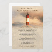 Versprechen-Karte Menükarte (Vorne/Hinten)