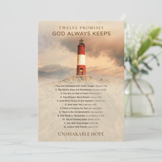 Versprechen-Karte Menükarte (Stehend Vorderseite)