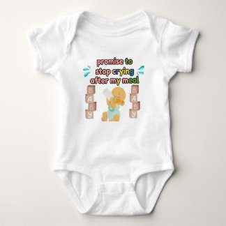 Versprechen Sie, den weißen Baby-Bodysuit nicht me Baby Strampler