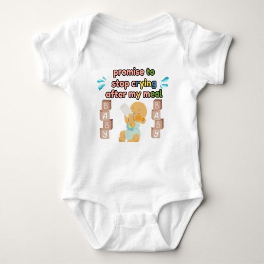 Versprechen Sie, den weißen Baby-Bodysuit nicht me Baby Strampler (Vorderseite)