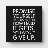Versprechen Sie sich, dass Sie nicht aufgeben - Er Fotoplatte (Vorderseite)