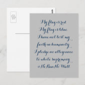 Versprechen Sie, sich der weißen Vorherrschaft nic Postkarte (Vorne/Hinten)