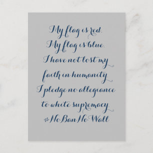 Versprechen Sie, sich der weißen Vorherrschaft nic Postkarte