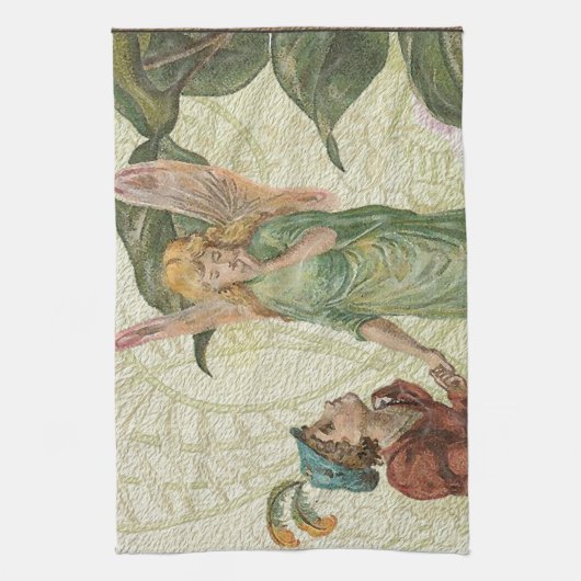 Versprechen - Umwerben eines Engels Geschirrtuch (Vertikal)