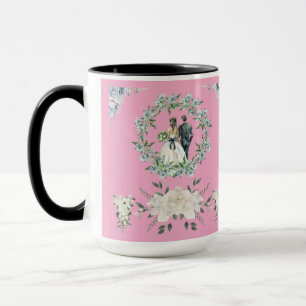 Versprechen unter den Rosen pink Tasse