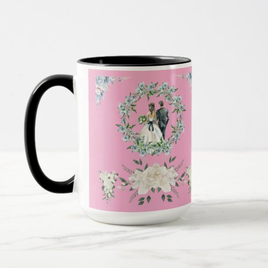 Versprechen unter den Rosen pink Tasse (Links)