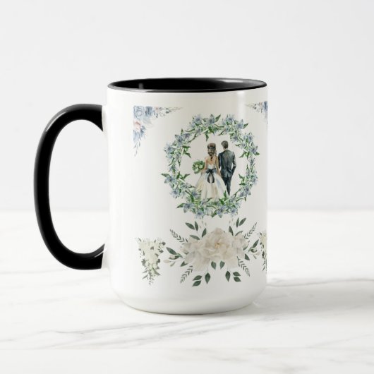 Versprechen unter den Rosen weiß Tasse (Links)