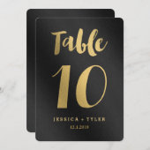 Versprechende doppelseitige Tischnummer (Vorne/Hinten)