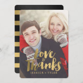 Versprechende Hochzeit dank Karte (Vorne/Hinten)