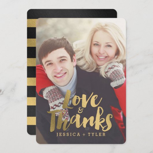 Versprechende Hochzeit dank Karte (Vorne/Hinten)