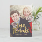 Versprechende Hochzeit dank Karte (Stehend Vorderseite)