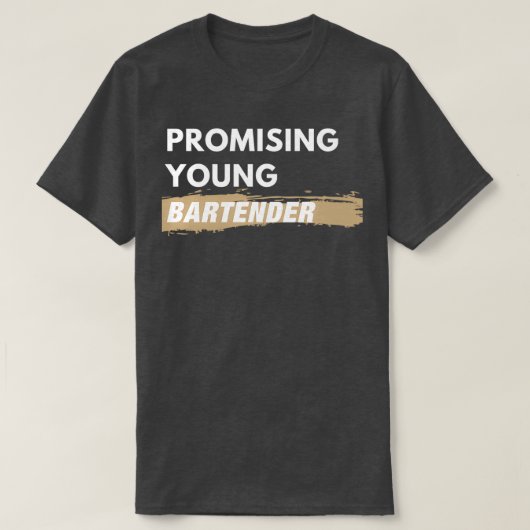 Versprechender junger Barkeeper T-Shirt (Design vorne)