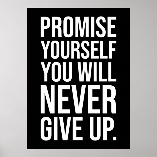 Versprich, dass du nie aufgeben wirst poster (Vorne)