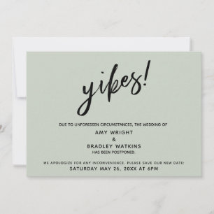 Verspukt Hochzeit Humorvolle Yikes! Green Card Einladung