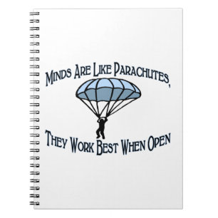 Verstand ist wie Fallschirme Notizblock