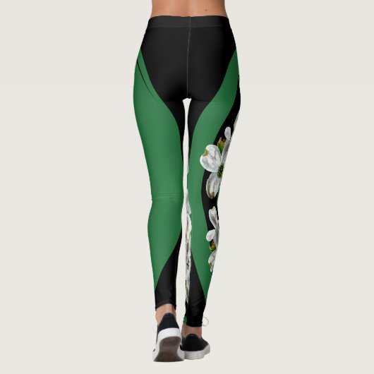 Verstand. Körper. Geist. Leggings (grün/schwarz) (Rückseite)
