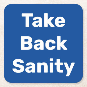 Verstand zurückgewinnen rechteckiger pappuntersetzer