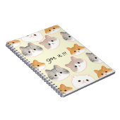 "Verstanden! Adorable Cat Faces Notebook 🐾 Notizblock (Rechte Seite)