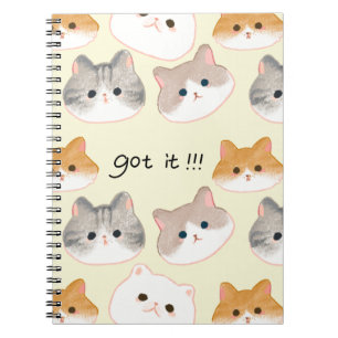 "Verstanden! Adorable Cat Faces Notebook 🐾 Notizblock