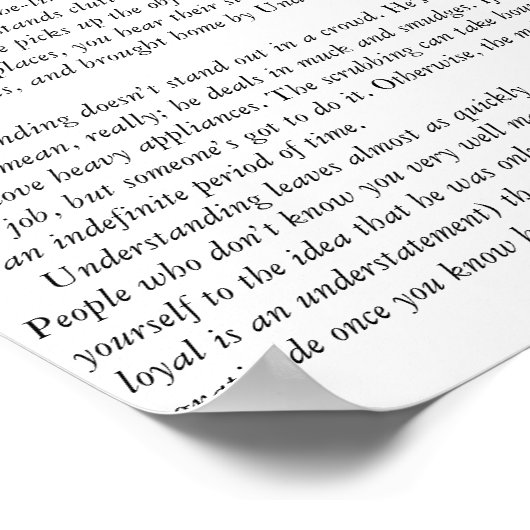 Verständnis Poster (Ecke)